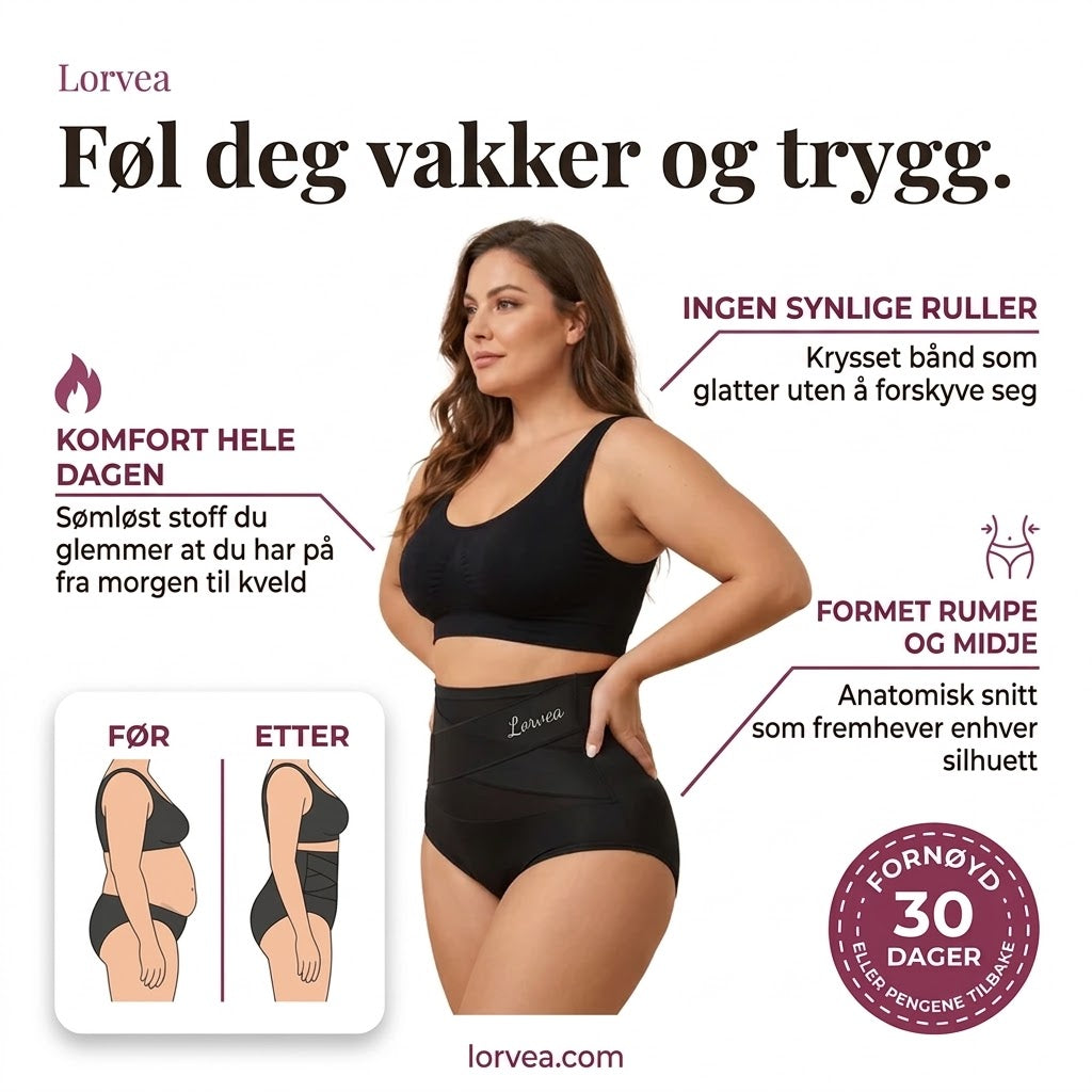 Sømløs formende truse med høyt liv og flat mage-effekt