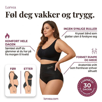 Sømløs formende truse med høyt liv og flat mage-effekt
