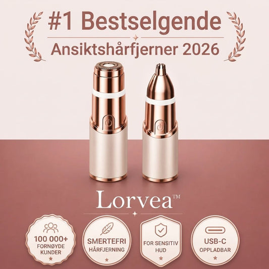 Lorvea 2-i-1 øyenbryn- og ansiktshårtrimmer