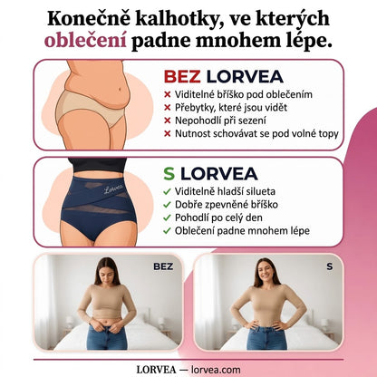 Bezešvé stahovací kalhotky s vysokým pasem a efektem plochého bříška