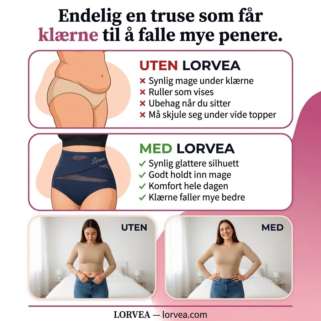 Sømløs formende truse med høyt liv og flat mage-effekt
