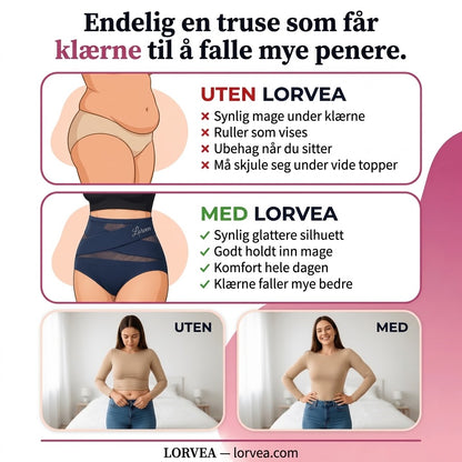 Sømløs formende truse med høyt liv og flat mage-effekt