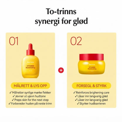 Glødgivende Vitaminserum & Krem-sett