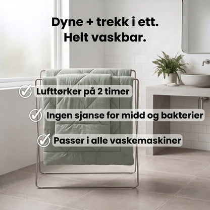 LettSøvn® 2-i-1 dyne – du trenger aldri dynetrekk igjen