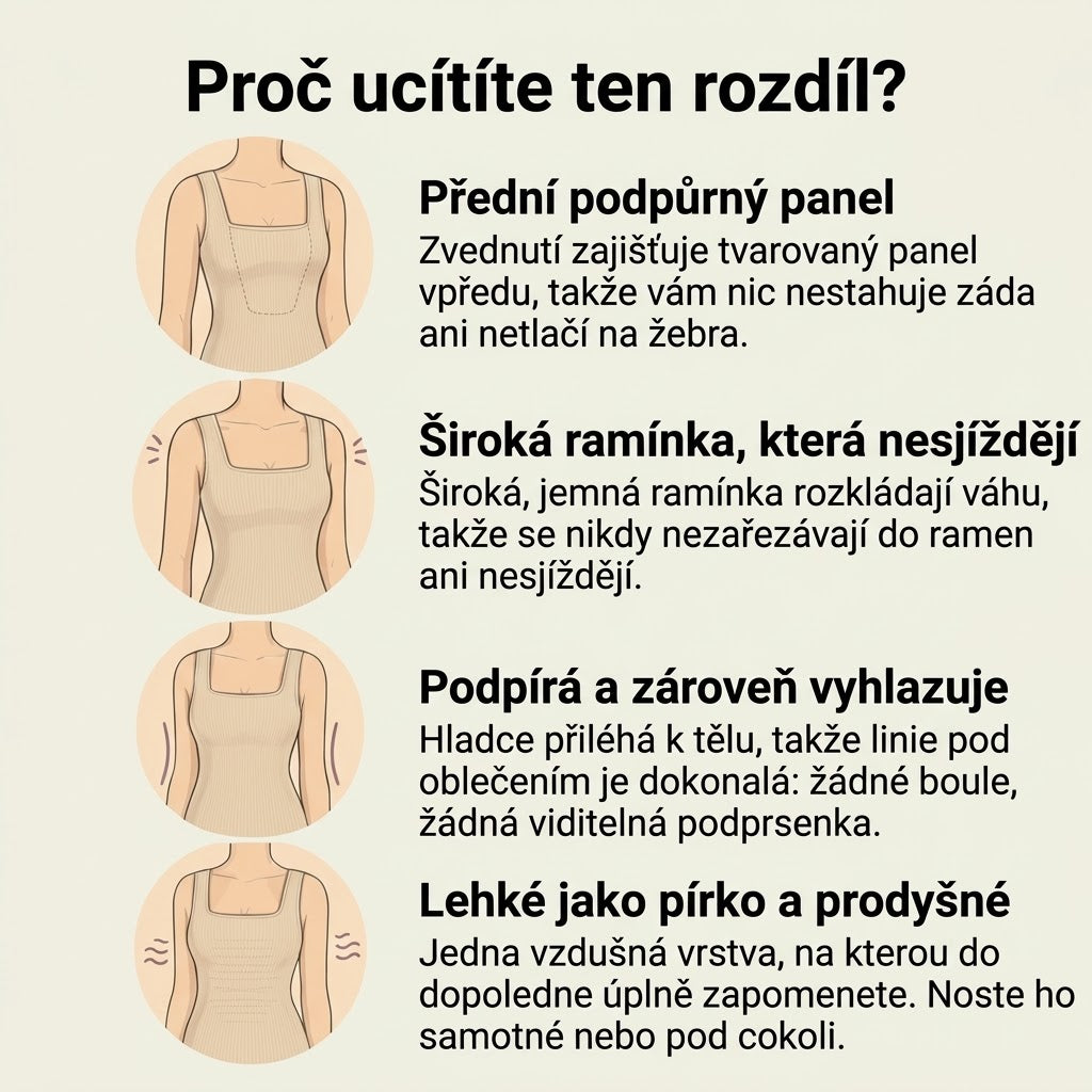 Lorvea tílko s přední oporou