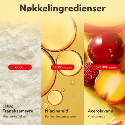 Glødgivende Vitaminserum & Krem-sett
