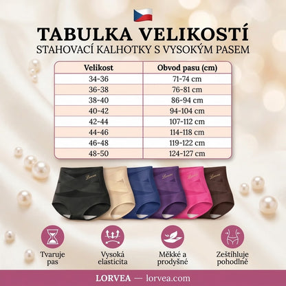 Bezešvé stahovací kalhotky s vysokým pasem a efektem plochého bříška