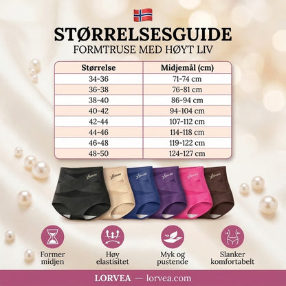 Sømløs formende truse med høyt liv og flat mage-effekt